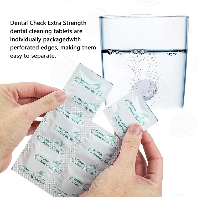 Super High Quality OEM Dental Teeth Retainer Cleaner Denture Cleaning Tablet For TeethWhitening