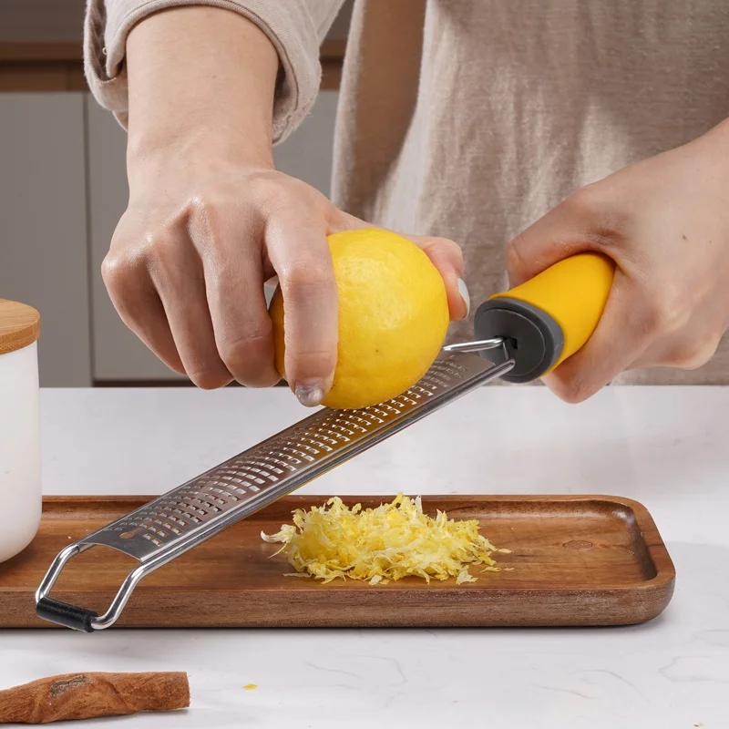 Upgrade new Professional Coarse Grater Lemon Zester Parmesan Lemon, Ginger, Garlic, Nutmeg, Chocolate, Vegetables, Fruits peeler