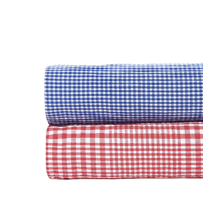 Super hot selling cotton poly spandex yarn dyed seersucker fabric for shirts