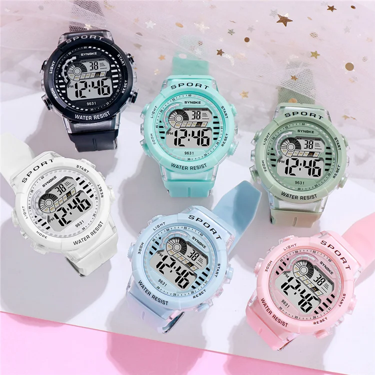 SYNOKE 9631 Fashion electronic Watch For Boys Girls Customized Design Bracelet Kids Waterproof Digital Led Watch Kids Led