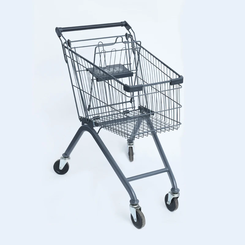 sMINGXIN Shopping Trolley Hand Push Supermarket Trolley Shopping Carts 4 Wheels