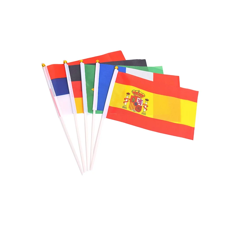 2022 Hot Selling Customized Shake Printed Personalised Pole Hand Held Flag