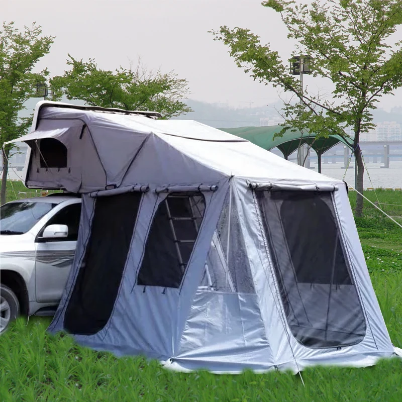 CRT006 QIBU Outdoor Car Tent Waterproof Portable Durable 3-4 Person Use Car Tents Camping Roof Top