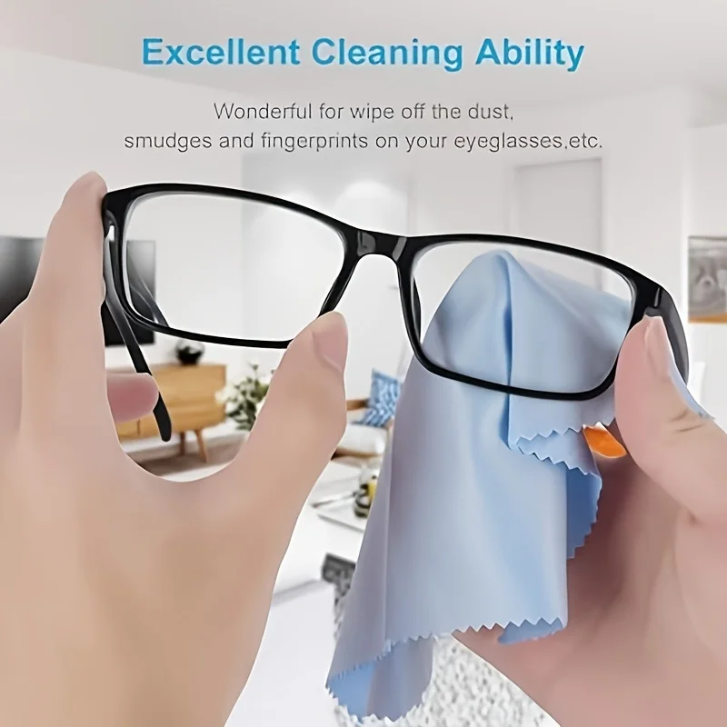 Eyeglasses Lenses Glasses Phone Screen Polishing Wipes Cloth Streak-free Soft Gentle Microfiber Cleaning Cloth with Custom Logo