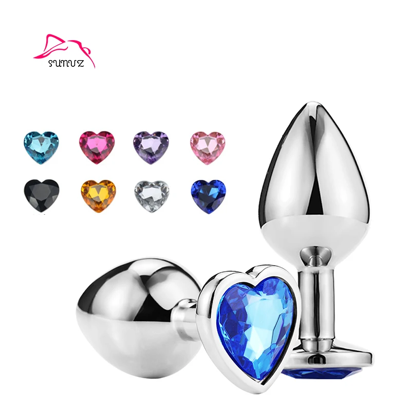 Долговечный удобный мужской мастурбатор с сердечком, металлическая Анальная пробка