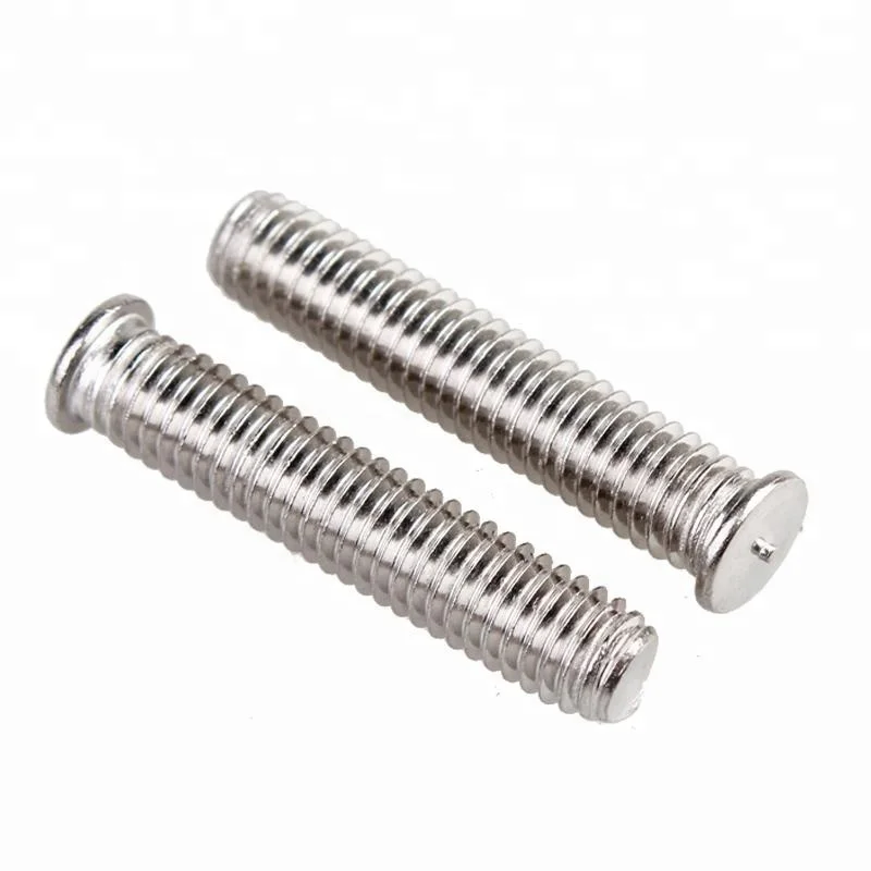Factory customized stainless steel sopper plated CD flanged fully threaded capacity discharge spot welding screw studs