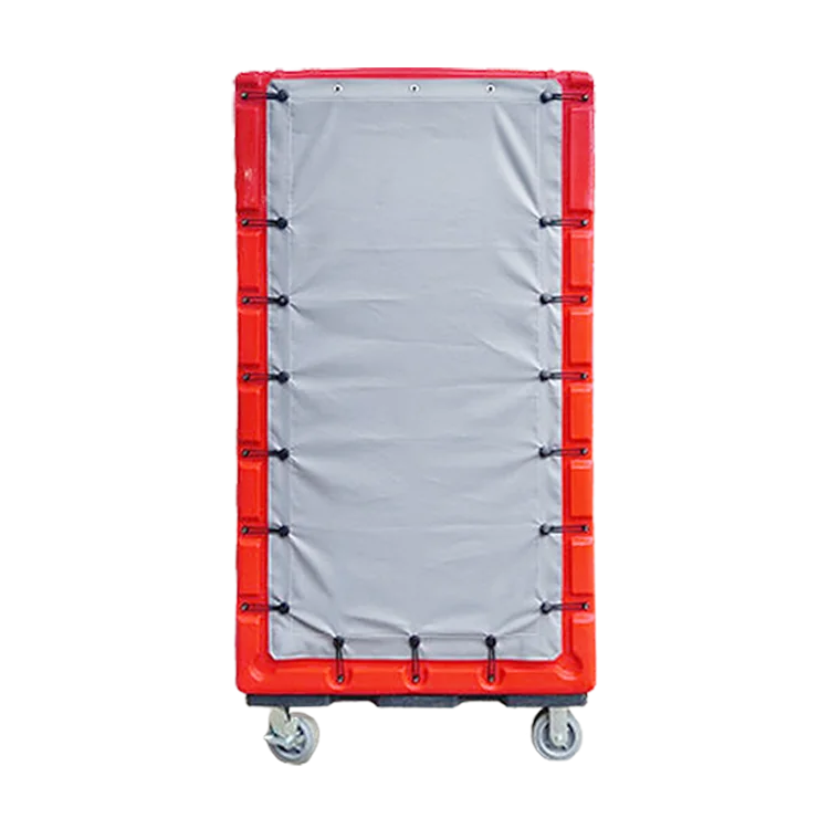 1100L Durable HDPE Plastic Large Capacity Laundry Trolley Laundrycart With PVC Canvas