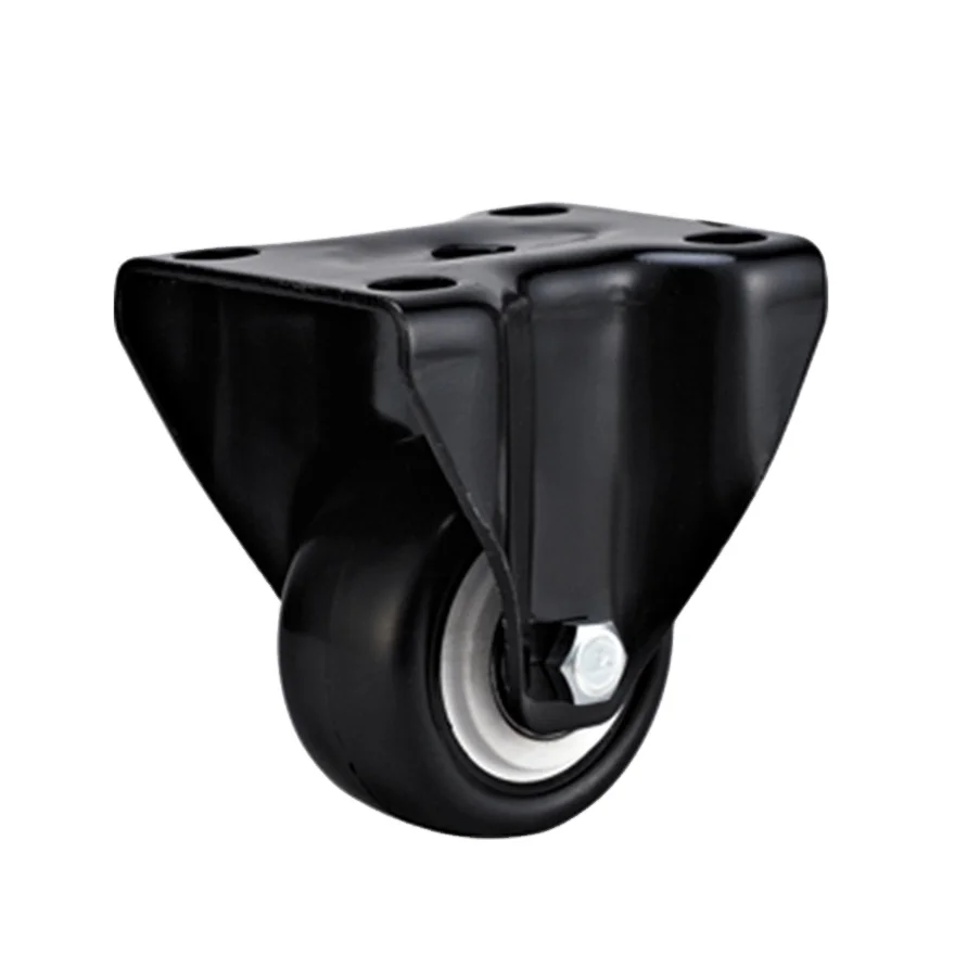 60mm height Wholesale Light Duty Caster Wheel Black PVC/PU Double Ball Bearings for Furniture Sofa/Table/Chair
