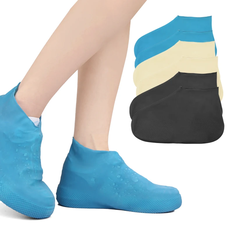 Waterproof Rain Shoe Cover Ankle Boot Soft Silicone Rubber Non-slip Shoe Covers Latex Water Proof Shoe Cover