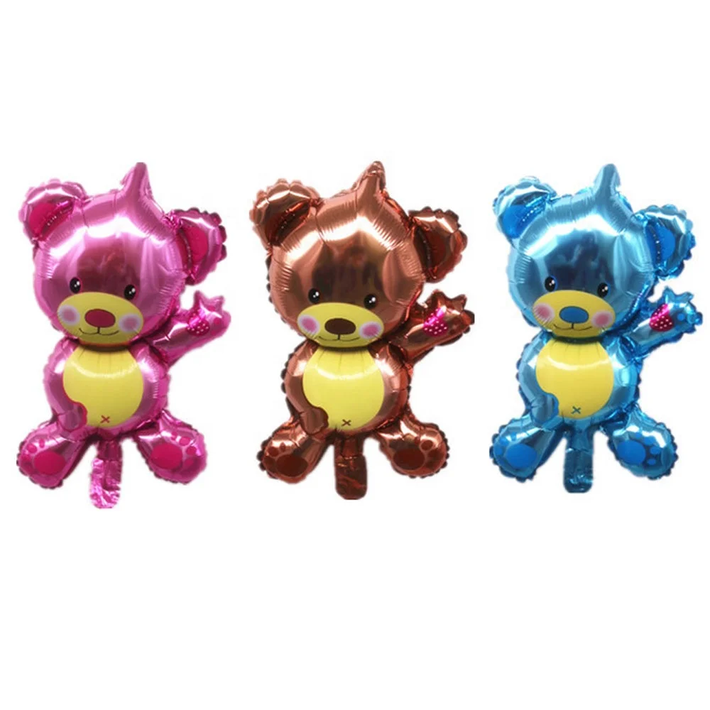 16 inch Mini Cartoon Bear Foil Balloon Balloons for Kids Happy Birthday Wedding Decoration Globos