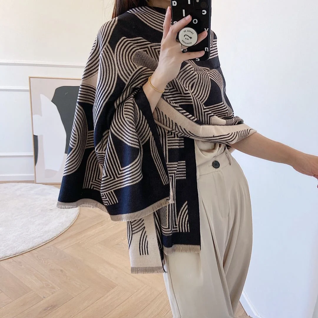 Нет минимального заказа, оптовая продажа с фабрики, шарф на заказ, теплый зимний кашемировый шарф для женщин