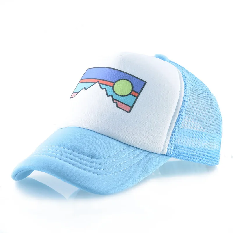 Lovely Baseball Caps Children Trucker Bone Hip Hop Cap Fox Pattern Snapback Girls Sun Hats For Boys Outdoor Mesh Caps