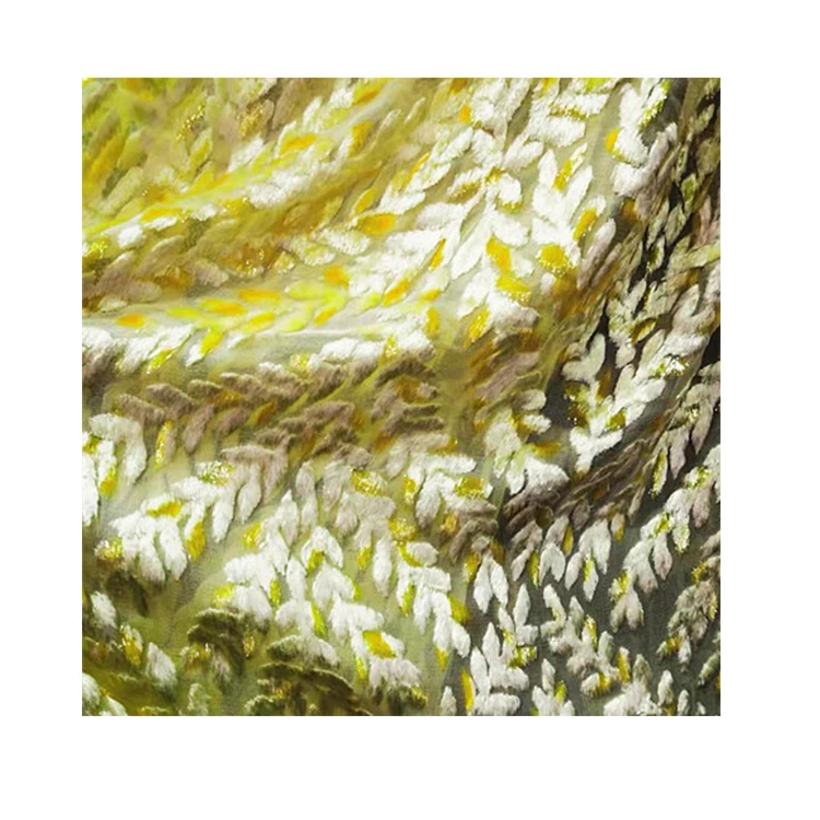 New Arrival France Silk Lace Velvet Silk Women Dress Silk Jacquard Velvet Fabric