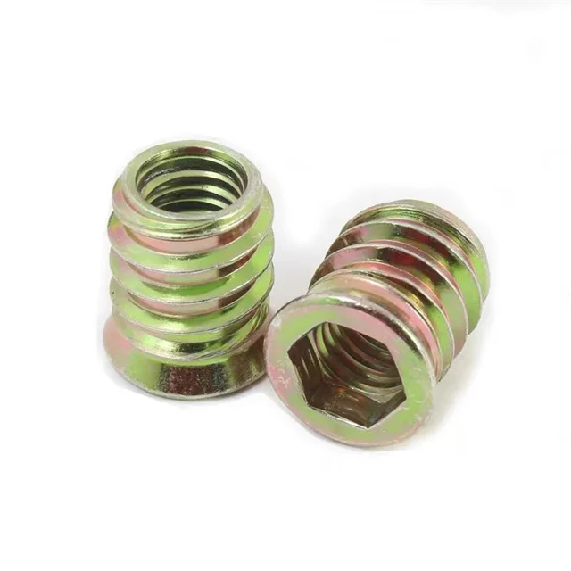 wholesale best price 4 5 6 8 10 size stock Customized Furniture Threaded Inserts for Wood Insert Nut