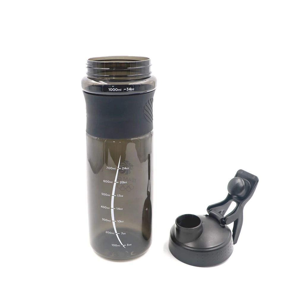 
Real BPA Free Portable 1 litre 1000ml custom logo plastic tritan gym 1l water sports bottle 