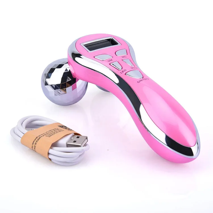 Micro-current Vibration Massager 3D Roller Facial Massager Y Shape Rotating V Face Lift Face Massage