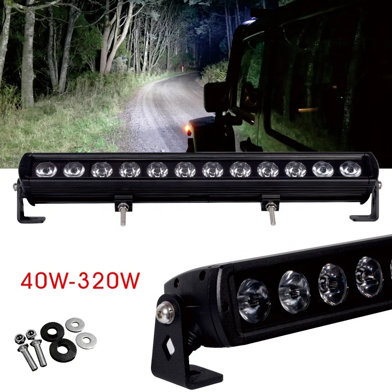  40W-320W Straight Curved wholesale LED Light Bar marine 4X4 roof 24v vehicle trailer truck 12volt slim offroad led light