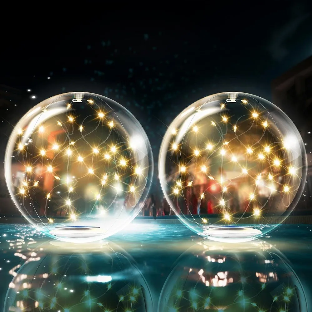 LED Luminous Ball Outdoor Waterproof Pool Decoration Beach Ball Courtyard Solar Luminous Ball Light