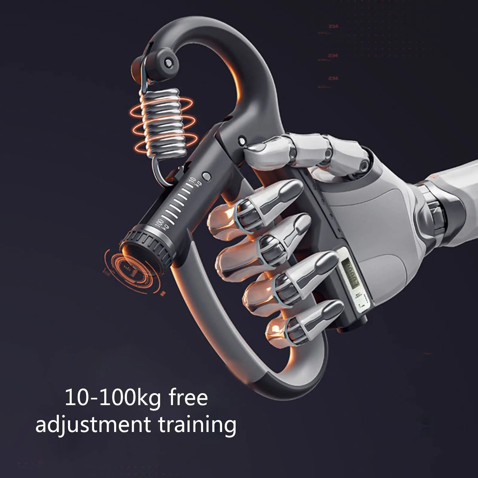 Hand Grip Exerciser With Counting Function Finger Strengthener Hand Weighted Rings to Help Reduce Hand Fat