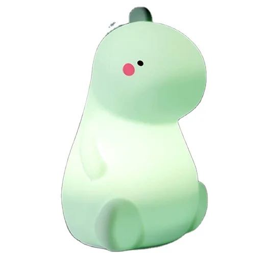 Gift for kids nursey USB rechargeable Color Changing dinosaur night light silicone touch sensor lamp
