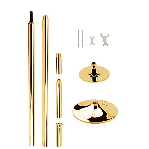 45mm Professional Spinning Golden Dance Pole For Home ,Club,Gym ,Bar