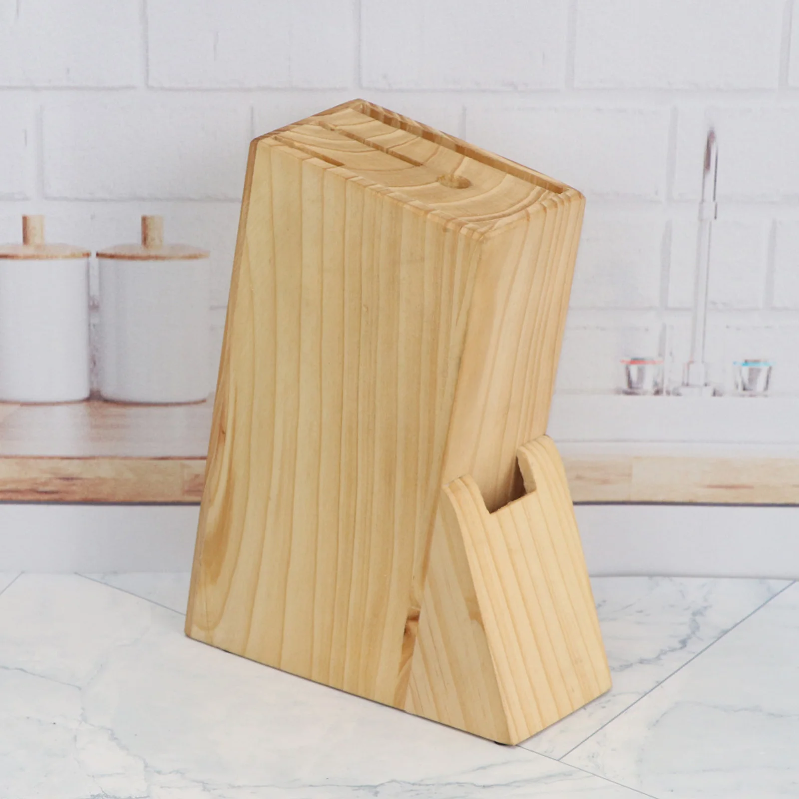 5pcs Knife Holder And Scissors Wooden Knife Block Set Kitchen Knife Set For Gift Box