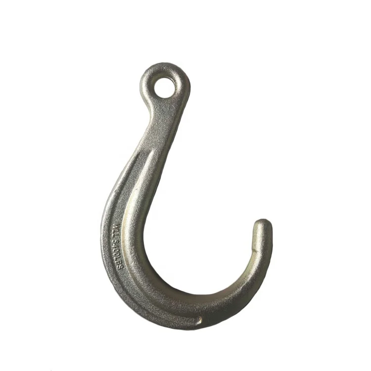 High quality 8' Drop forged J Type Hook Lifting eye hook for chain accessories