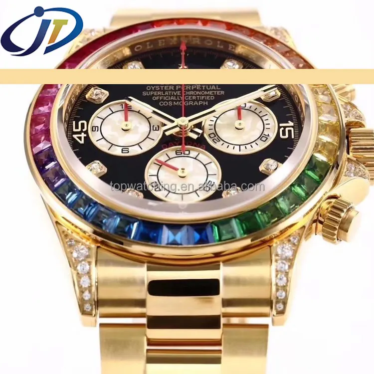 Часы dayton luxury noob из настоящего золота и бриллиантов с механизмом