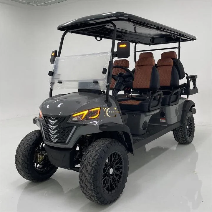 TongCai Lithium 60v 7.5kw  motor 6 Seater golf cart Electric Hunting Golf Cart Golf Buggy
