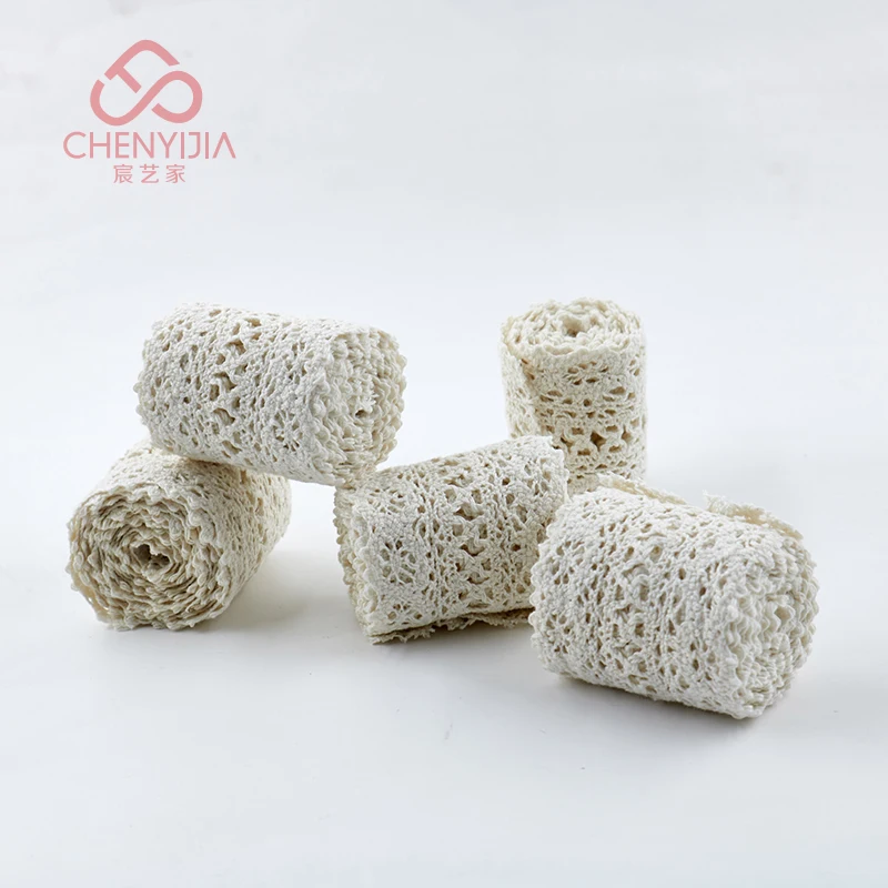 4CM*1.8M Cotton lace ribbon Diy Craft For Gift Wrap Box Packing present decoration