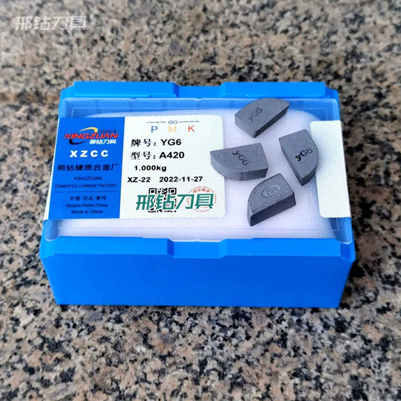 P30 A420 tungsten carbide cutting tips YG8 K20 A425 brazing tip insert lathe turning tool YG6 A416 zigong cemented carbide