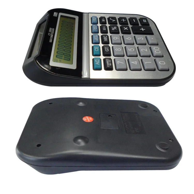 Wholesale Office Gifts Double LCD Screen Display 12 Digit Desktop Check Calculator
