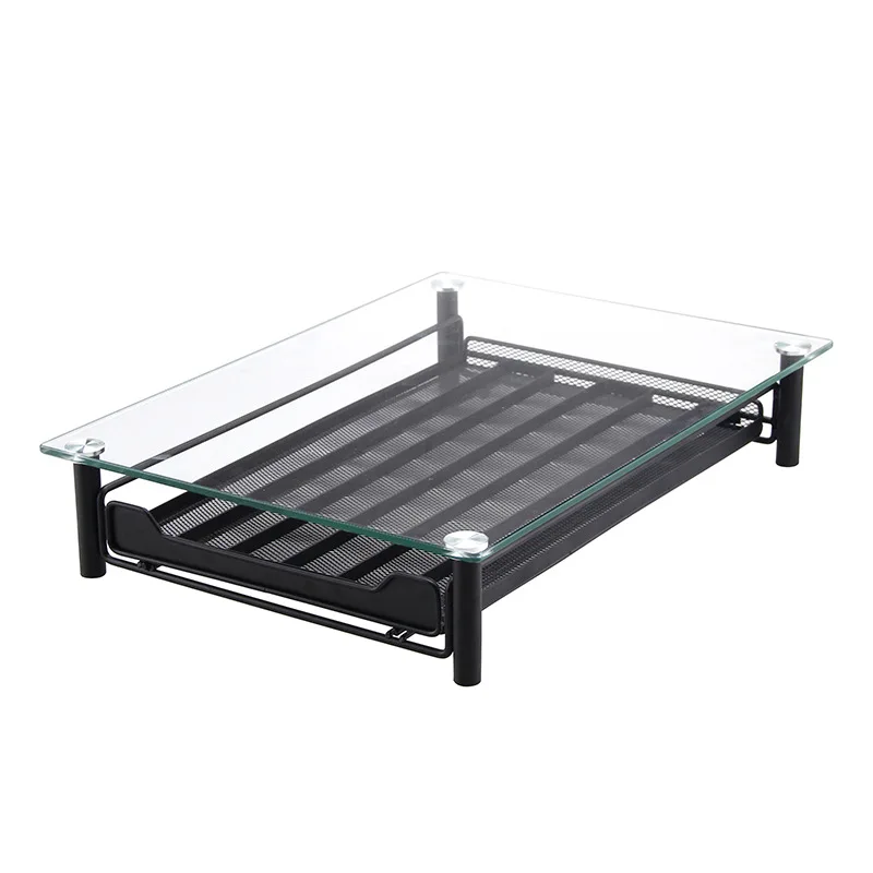 New Product Pull Out Glass Coffee Rack Glass Cover 60 Cups Metal Storage Rack Coffee Rack Capsule Holder