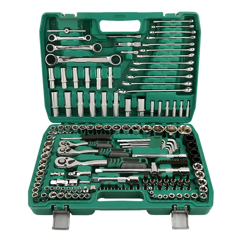Multifunctional socket spanner set combination sleeve ratchet plate hand repair car hardware tools auto repair toolbox set