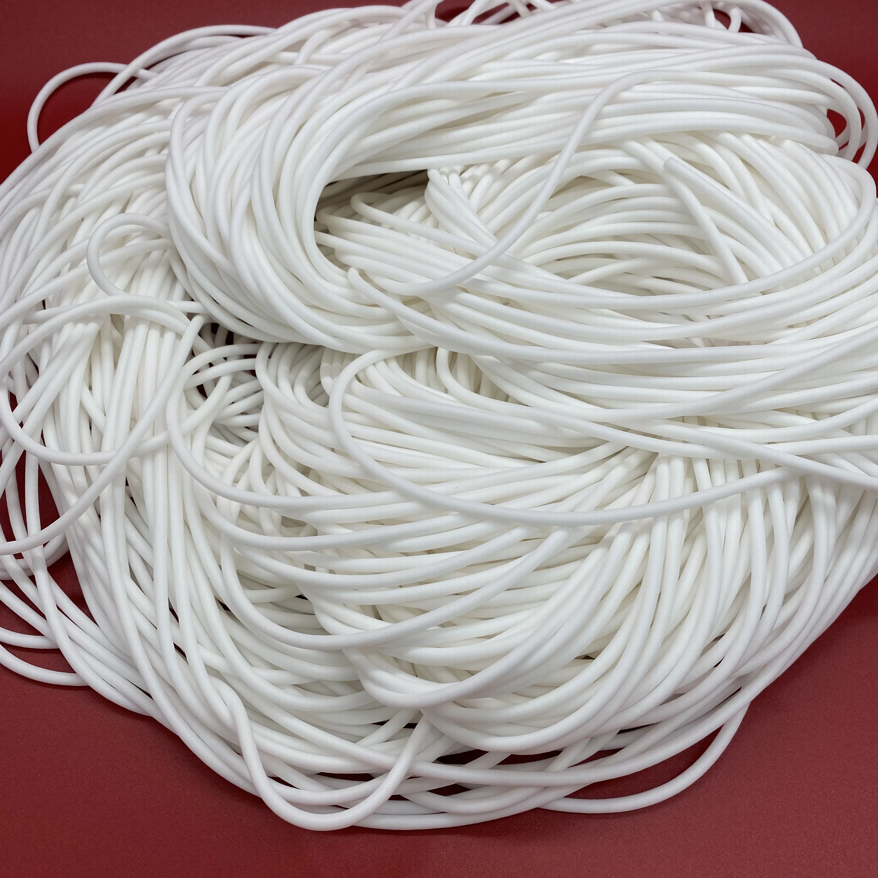 round elastic silicone foam rubber cord strip 1mm 2mm 3mm 4mm