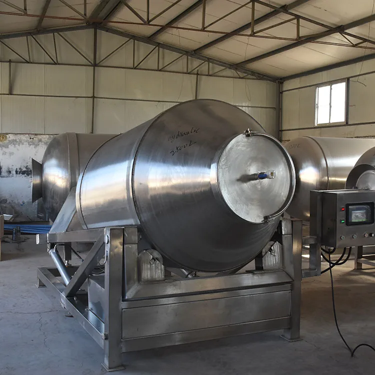 Hydraulic automatic tilting 250-300 kg rolling tumbler machine vacuum