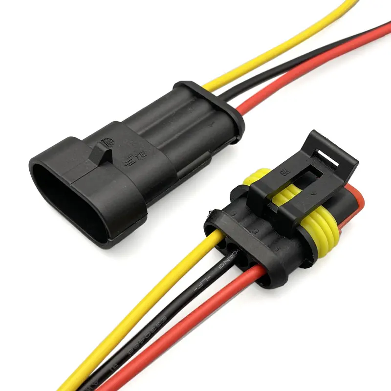 amp super-seal 1.5 series 1 2 3 4 5 6 pin auto wire harnesses waterproof cables te connector