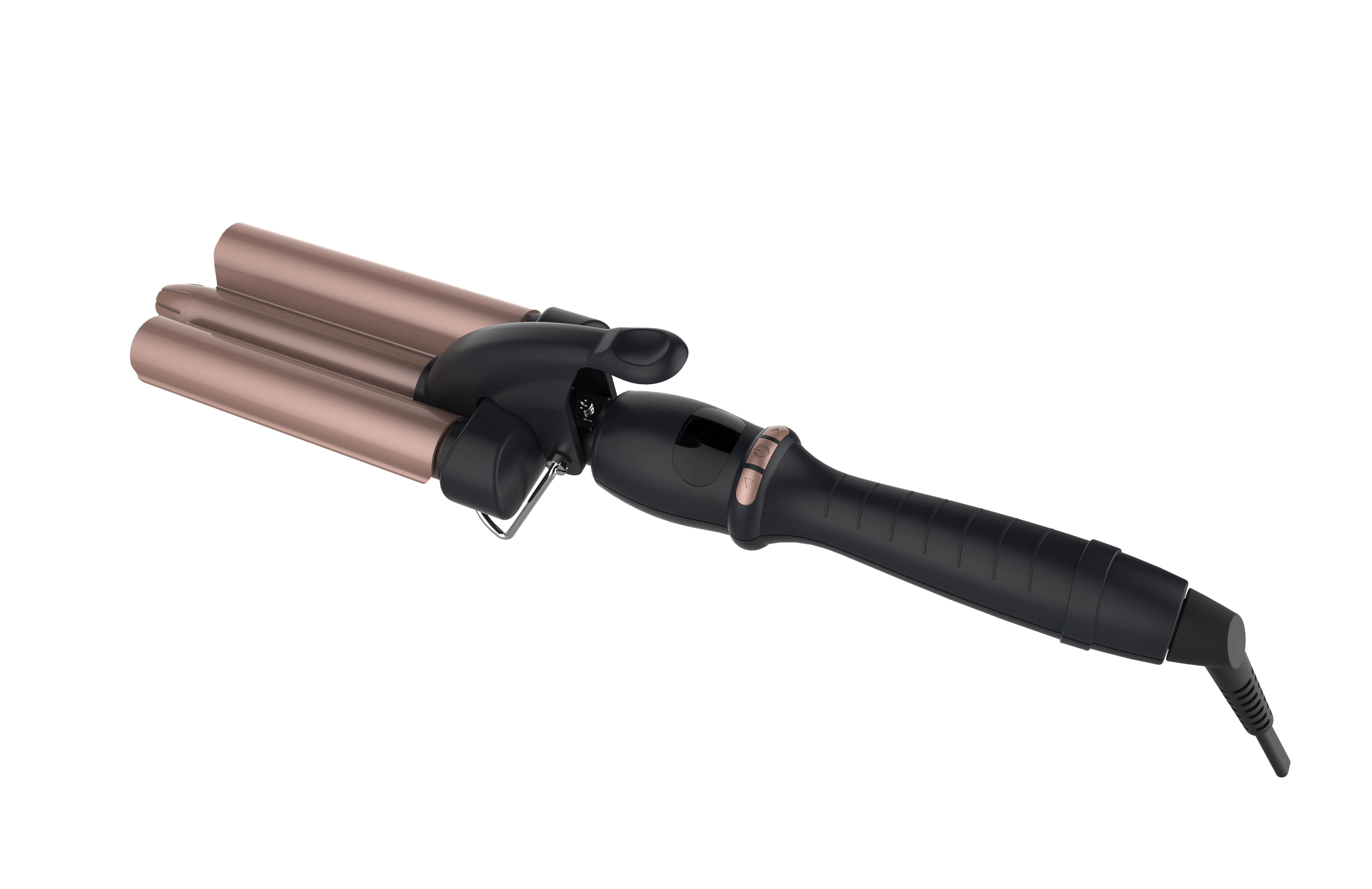 Best selling multi-color custom automatic LCD ceramic curler 3 barrel wave triple curl iron modeling tool set