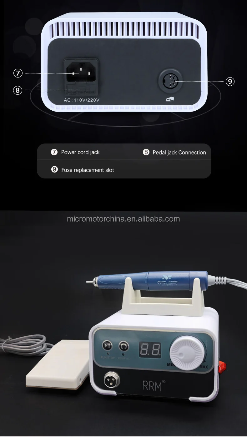 high quality High Speed Brushless Micromotor Handpiece Portable Electric Micromotor nail drill machine