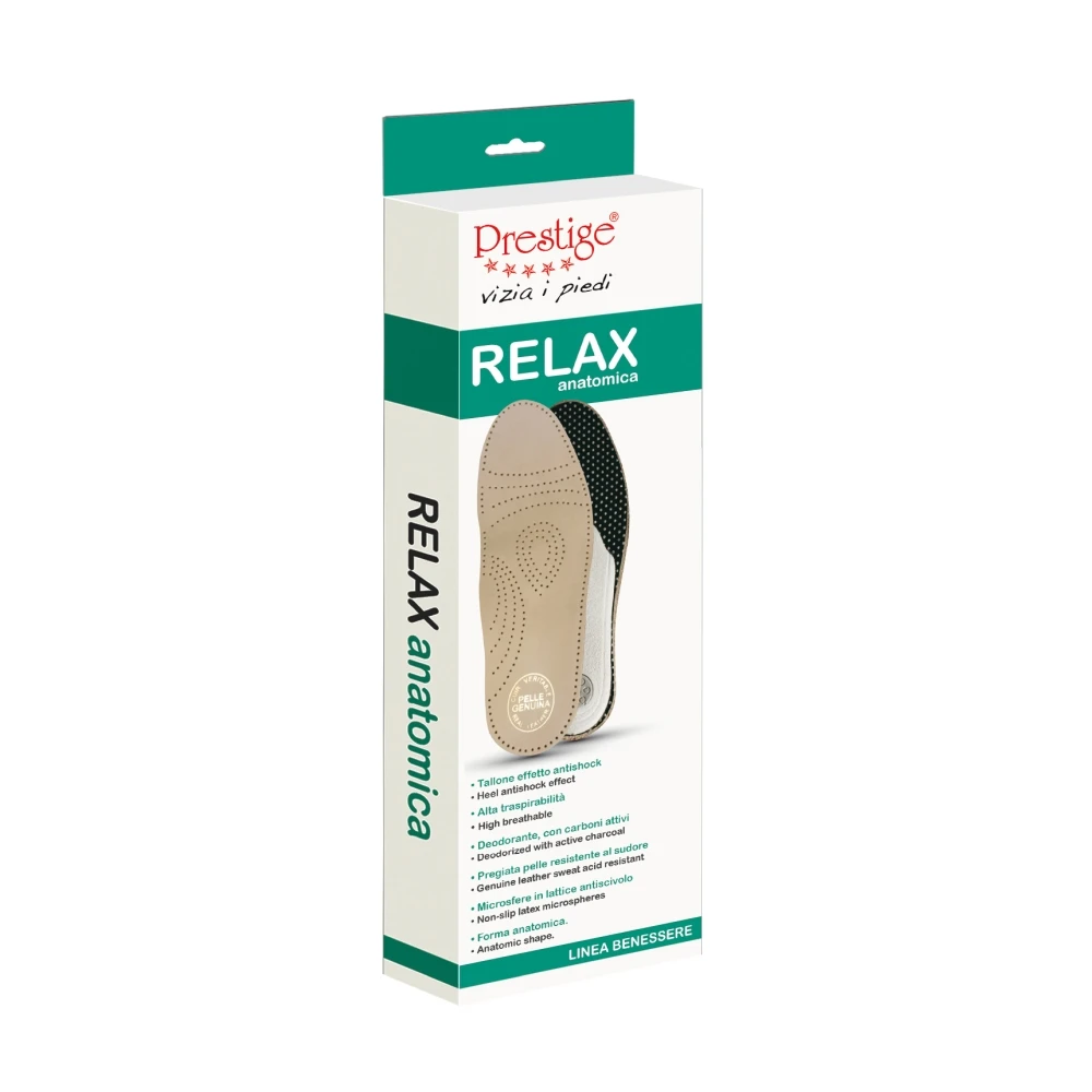Premium Quality Anti-Odor Leather Anatomic Insole With Arch Support Highest Resistance To Perspiration