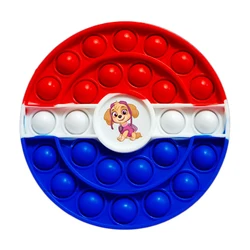 Kids Offset Printing Animated Character Paw Patriol Dogs Popit Push Bubble Fidget Sensory Toy Decompression Game Toy