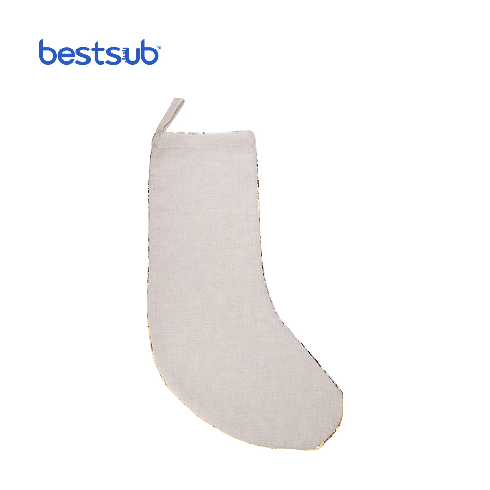 Sublimation Sequin Christmas Stocking Gold and Silver 18*53cm SDWLP01G