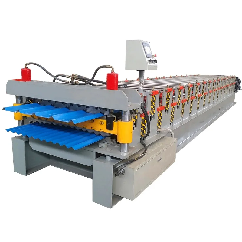 Corrugated roof sheet metal roof profiling machine ibr double metal roof panel forming machine