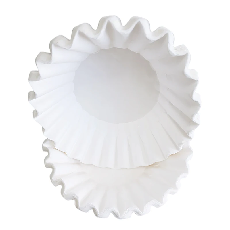 Многоразовые волнистые фильтры для кофе, белые натуральные фильтры для кофе, 250 мм