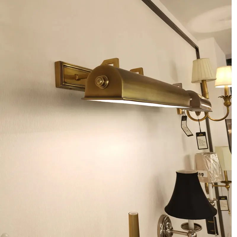 Hot Selling Villa Corridor Luxury Decorative Retro Style Wall Sconce Light Antique Brass Metal Classic Led Wall Lamp