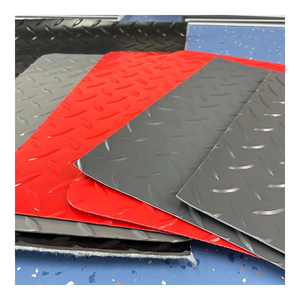 2023 industrial anti-slip plastic rubber floor mat garage pvc vinyl flooring roll under the grill mat