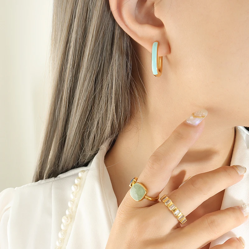 Design earrings New girls wholesale stainless steel earrings