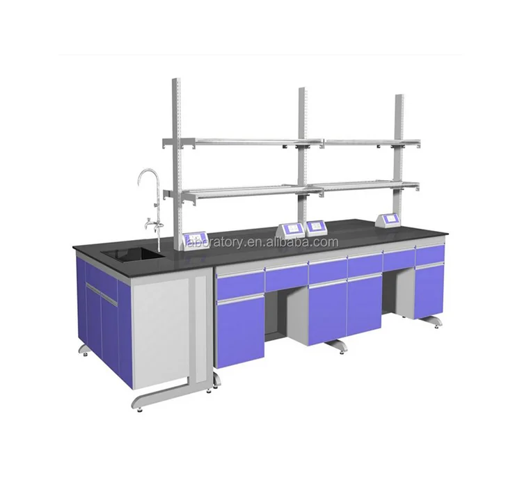 Laboratory furniture wall bench steel cabinet with epoxy powder coated