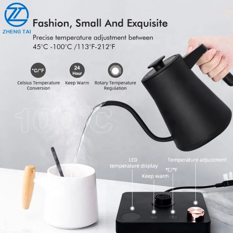Electric Gooseneck kettle 1L stainless steel teapot Gooseneck pouring kettle