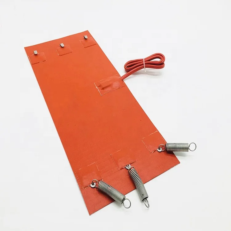 24v 200w 100X235mm Silicone Heater Pad Car Fuel Filter Heater Thermal Pad 90 degree